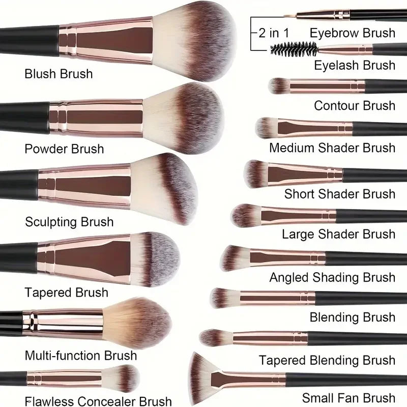 PROFESSIONAL 3-20PCS MAKEUP BRUSH SET