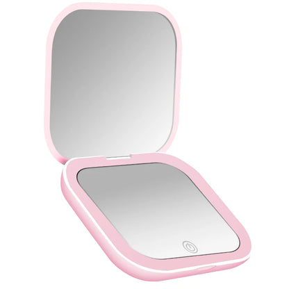 MINI VANITY FOLDING MIRROR WITH LIGHTS